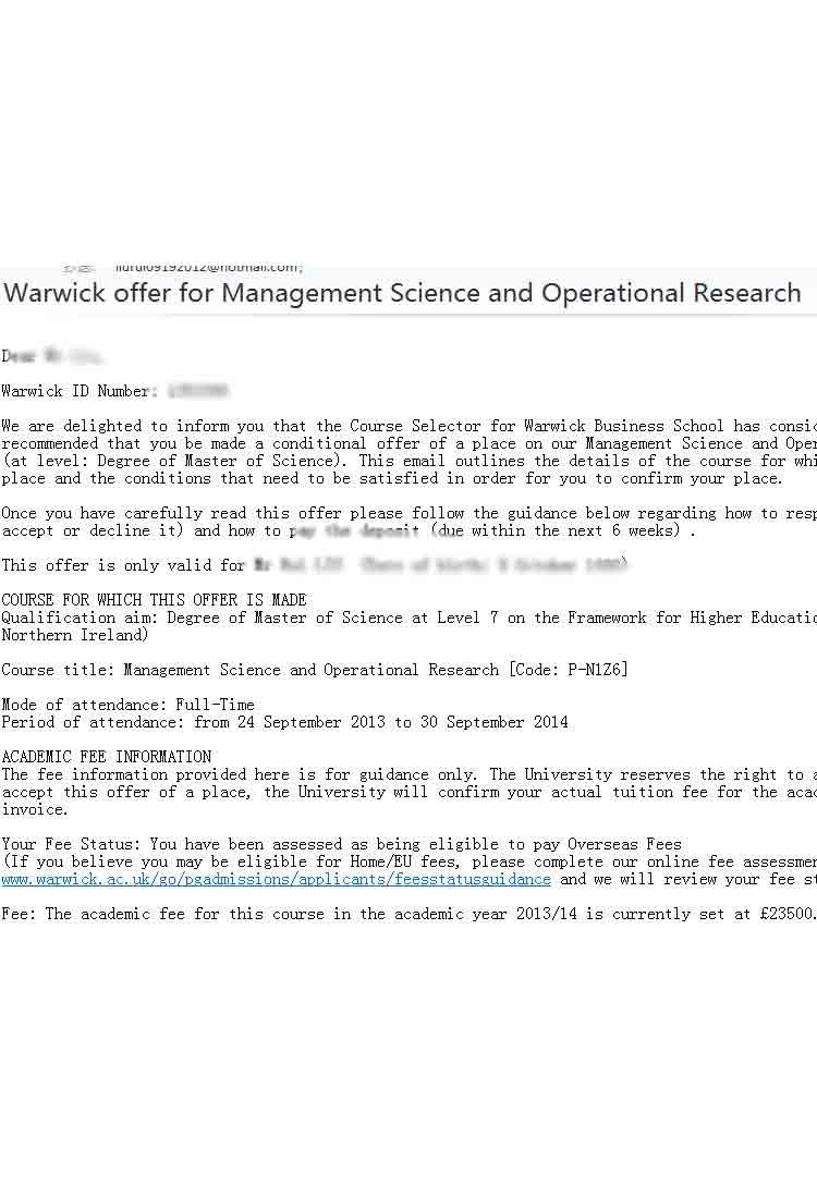 华威Warwick-Management-Science-and-Operational-Research