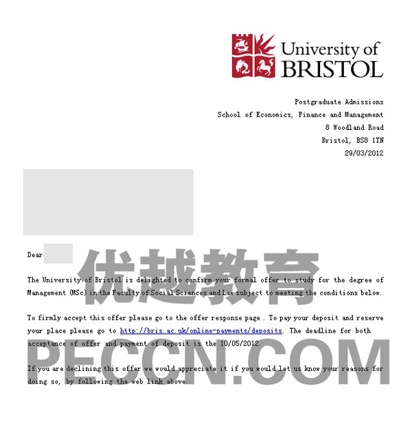 布里斯托大学MSc Management