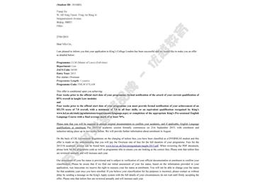 恭喜孙同学获得诺丁汉大学法律硕士通知书