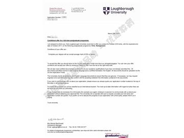 恭喜贾同学获得拉夫堡大学管理学专业硕士通知书