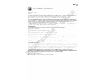 恭喜孙同学获得爱丁堡大学景观建筑专业硕士通知书