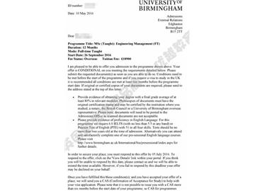 恭喜程同学获得伯明翰大学工程管理专业硕士通知书