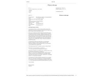 恭喜苏同学获得伦敦大学学院商务分析专业硕士通知书