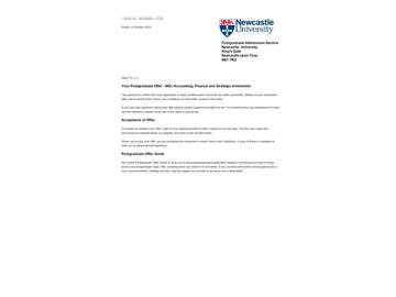 恭喜吴同学获得纽卡斯尔大学会计、金融与战略投资专业硕士通知书