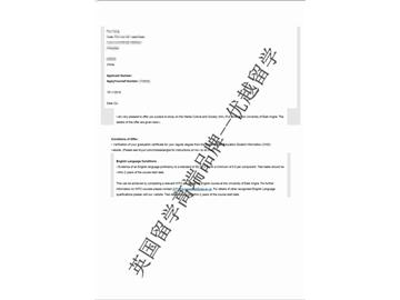  恭喜吴同学获得东英格利亚大学传媒文化与社会专业硕士通知书