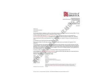 恭喜徐同学获得布里斯托大学金融与投资专业硕士通知书