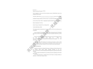 恭喜徐同学获得华威大学可持续汽车工程专业硕士通知书