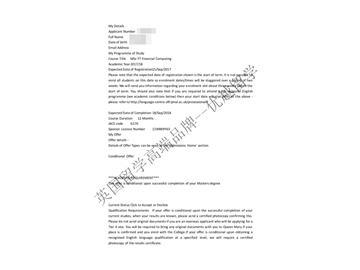 恭喜黄同学获得伦敦大学玛丽女王学院金融计算专业硕士通知书