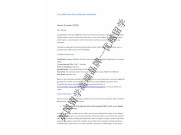 2018offer：恭喜王同学获得华威大学统计学专业硕士通知书