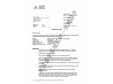 2018offer：恭喜张同学获得爱丁堡大学青少年心理健康与心理行为分析专业硕士通知书