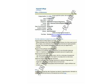 2018offer：恭喜江同学获得帝国理工学院高等化学工程专业硕士通知书