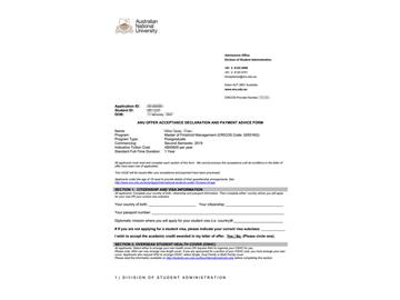 2019offer：恭喜张同学获得澳洲国立大学金融管理专业硕士通知书