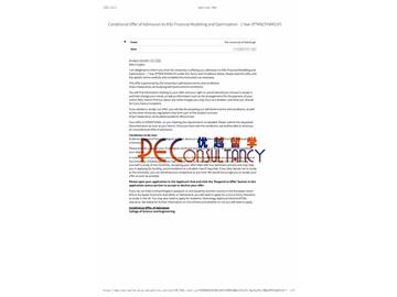 2020offer：恭喜丁同学获得南安普顿大学(世界排名：97)移动通信和智能网络硕士专业硕士通知书
