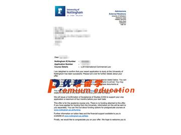 2020offer：恭喜张同学获得诺丁汉大学(世界排名：96)国际商法专业硕士通知书