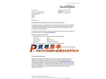 2020offer：恭喜张同学获得南安普顿大学(世界排名：97)经济与计量学专业硕士通知书