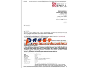 2020offer：恭喜王同学获得布里斯托大学(世界排名：49)会计、金融与管理专业硕士通知书