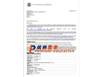 2020offer：恭喜马同学获得爱丁堡大学(世界排名：20)信号处理与通信专业硕士通知书