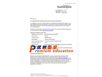 2020offer：恭喜金同学获得南安普顿大学(世界排名：97)电子工程专业硕士通知书