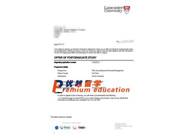 2020offer：恭喜金同学获得兰卡斯特大学(世界排名：128)会计与金融管理专业硕士通知书