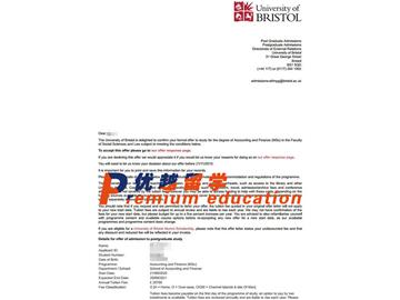 2020offer：恭喜李同学获得布里斯托大学(世界排名：49)会计与金融专业硕士通知书