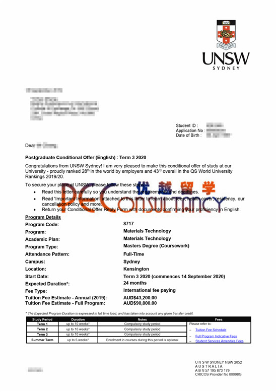 优越留学，新南威尔士大学，材料技术